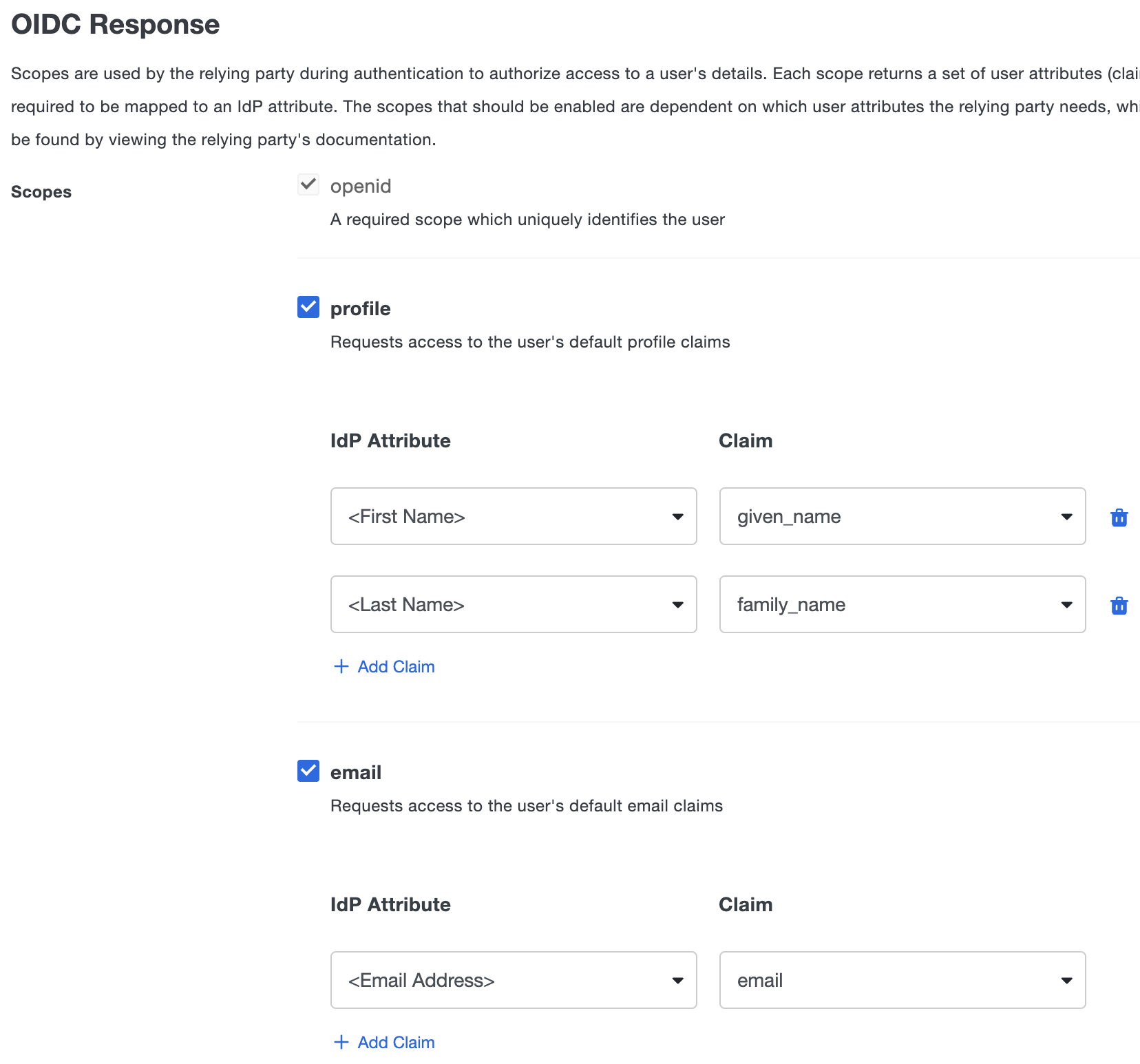 Duo AWS Cognito OIDC Response Section