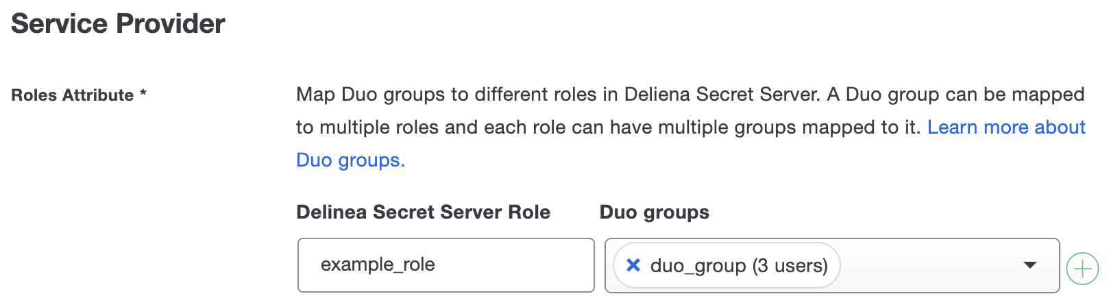 Duo Delinea Secret Server Role Mapping Fields