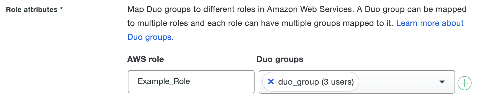 Duo AWS Redshift Group Mapping Fields