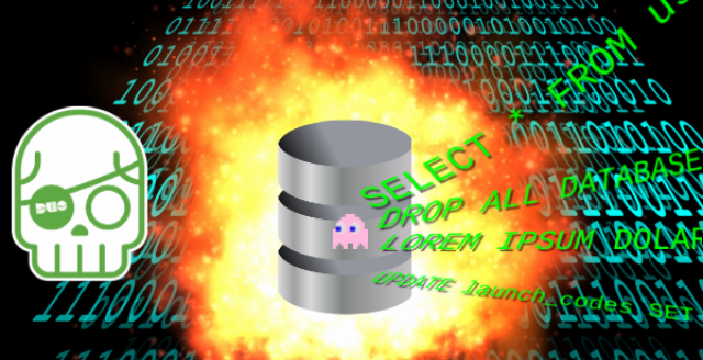 Binary code and explosions, representing a serious vulnerability known as BACKRONYM.